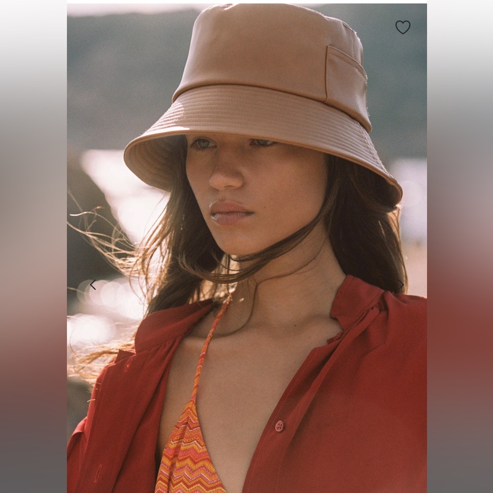 NWT Lack of Color Wave Bucket Hat - Tan Vegan Leather